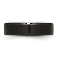 thumbnail image 3 of Chisel Stainless Steel Polished Brushed Center Black IP-plated 6mm Beveled Edge Band, 3 of 7