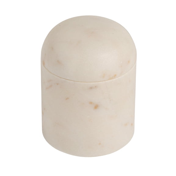 Bloomingville Round Marble Salt Cellar, White