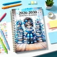 thumbnail image 5 of Monthly Planner,Five Year Notebook,Floral Cover Scheduling Journal for Long Term Goal Tracking Campus Office Daily Planning(Blue), 5 of 7