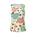 thumbnail image 4 of Xecao Racket and Tennis Ball print women's scoop neck, loose-fit workout tank tops for the gym., 4 of 9