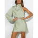 thumbnail image 3 of Lucakuins Vestido de noche con un hombro para mujer, vestido halter de satén de color sólido, vestidos formales de fiesta Lucakuins moda, 3 of 8