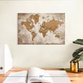 thumbnail image 3 of Elephant Stock Geographic World Map Iv Wall Art - Horizontal Canvas Wall Art - Living Room Wall Decor - Education Canvas - Brown And Orange Decor - 12" x 8", 3 of 8