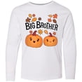 thumbnail image 3 of Inktastic Big Brother Pumpkins with Fall Leaves Long Sleeve Youth T-Shirt, 3 of 5