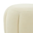 thumbnail image 4 of SAFAVIEH Couture Maxine Glam Boucle Tufted Ottoman, Cream/Gold, 4 of 6