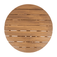 thumbnail image 6 of Tcbosik Wood Coffee Table for Outdoor, 31.5" Round Table with Base, Accent Table for Backyard, Balcony, Lawn, Light Teak, 6 of 8
