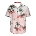thumbnail image 5 of Aloohaidyvio Hawaiian Shirts for Men ,Men Beach Print Turndown Short Sleeve Shirt Blouse, Shirts for Men, 5 of 6