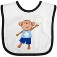 thumbnail image 3 of Inktastic Volleyball Player Boys Cute Monkey Boys Baby Bib, 3 of 4
