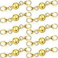 thumbnail image 1 of 10 Pieces Locking Magnetic Jewelry Clasps Round Magnetic Lobster Clasps Locking Closures Bracelet Necklace Clasps Extender for Jewelry Bracelet Necklace Making, 0.3 Inch (Gold), 1 of 5