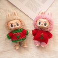 thumbnail image 4 of Ropa y accesorios para muñecas de peluche mini de 17 cm, bonitos, para muñecas ídolos de Corea del Kpop, Exo, Labubu, suéter de punto navideño, regalo para niños, 4 of 5