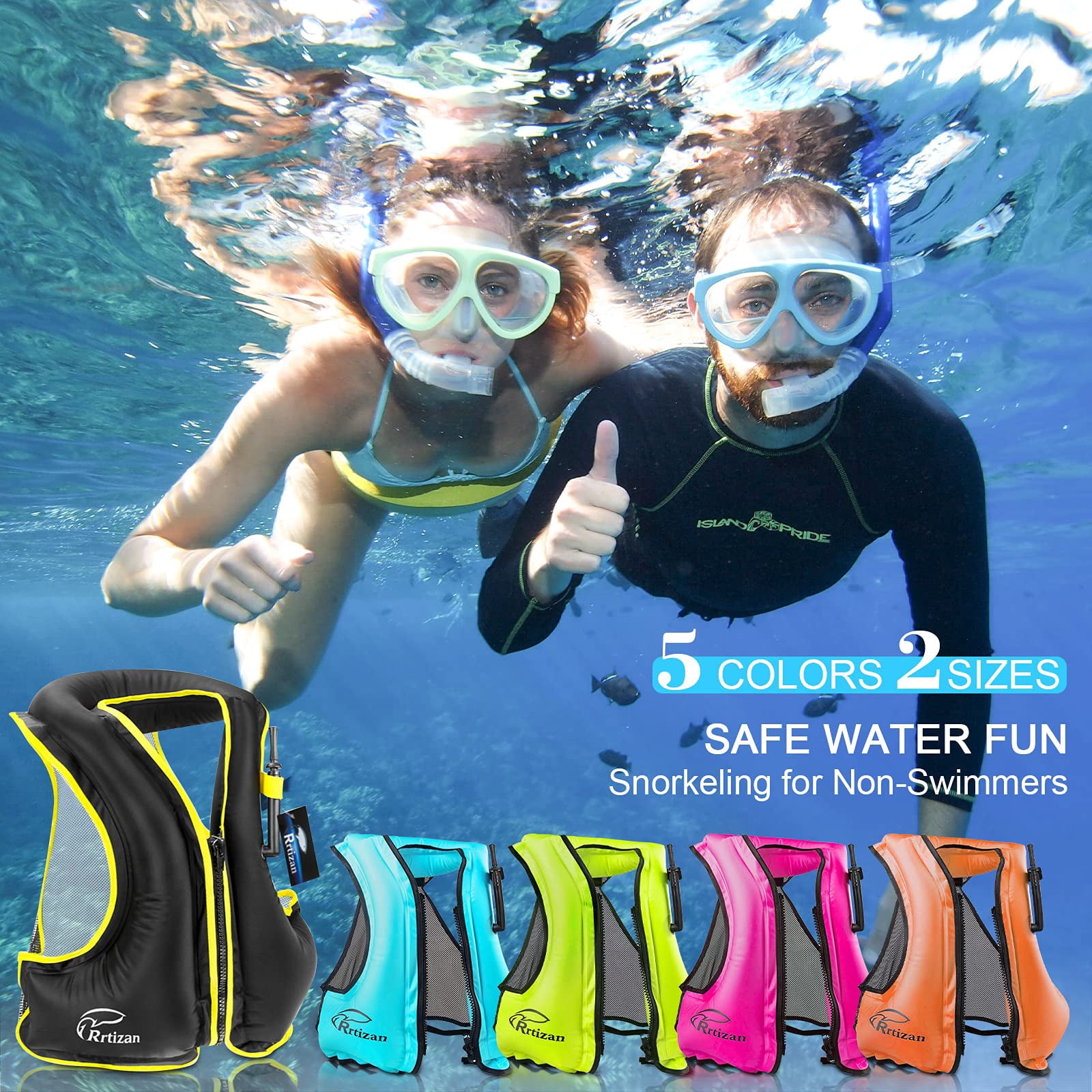 Adult Buoyancy Vest Life Jacket , High Buoyancy, Adjustable Straps, Lightweight Comfortable Quick-Drying Unisex for Boating Fishing Kayaking Swimming Water Sports, Orange