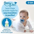 thumbnail image 2 of Dr. Brown's HappyPaci 100% Chupete de silicona 0-6m, Sin BPA, Blanco, Azul, Azul claro, Paquete de 3, 2 of 3
