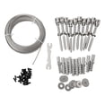 thumbnail image 3 of CHENGSI Stainless Steel Wire Trellis Kit Wall Climbing Plant Support Set with Rustproof Crosshead Standoffs Anchors for Garden Vines Ivy Roses Outdoor Decor, 3 of 10