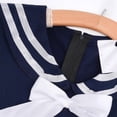 thumbnail image 6 of SJLDQY Childrens Girls Sailor Dress Up Fashion Pleated Dress With Hat Outfits Party Stage Performance Trousers, 6 of 9