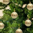 thumbnail image 6 of HomeDM Christmas Balls Ornaments 6Pcs Hanging Pendant Xmas Balls Christmas Tree Wreath Decoration 6cm/2.36" Yellow Shatterproof Plastic Decorative for Xmas Tree Holiday Party Wedding Decor, 6 of 6