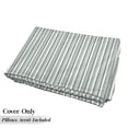 thumbnail image 5 of Modern Floor Pillow Lounger Cover, Vertical Thin and Bold Stipes Optical Pattern Retro Style Abstract Print, Nap Mat Printed Fabric Case for 5 Pillows, 88" x 36", Pale Sage Green White, by Ambesonne, 5 of 5