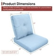 thumbnail image 6 of OPOHORO Outdoor 10-Piece Deep Seat Cushion,25"x 22", Water Resistant, Fade Resistant, Deep Seat Bottom and Back Cushion for Chair, Sofa, and Couch,BabyBlue, 6 of 7