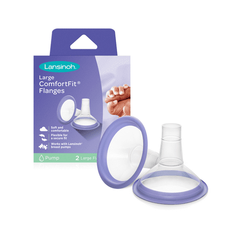 UPC: 0044677504287 | Lansinoh ComfortFit Breast Pump Flanges Size 30.5mm 2 Count