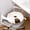 White, variant on 15.8x15.8x1.8 Inch Round Memory Foam Seat Cushion, Cute Cat Shaped Polyester Chair Pad With Zipper For Youth, Comfortable Sitting Support In Gray Pink White