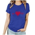 thumbnail image 1 of Womens T-Shirt,Casual Round Neck Short Sleeved Printed,Lights, 1 of 7