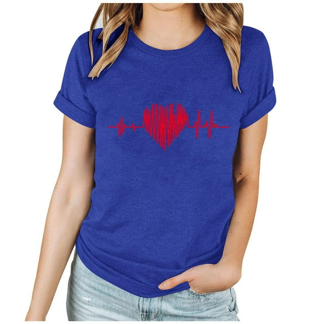 Yhmxh T-shirts pour Femmes T-shirt Décontracté à Col Rond Manches Courtes Imprimé Arbre de Noël Hauts d'Été pour Femmes Manches Courtes Chemises d'Été sous-Vêtements T-shirts pour Femmes