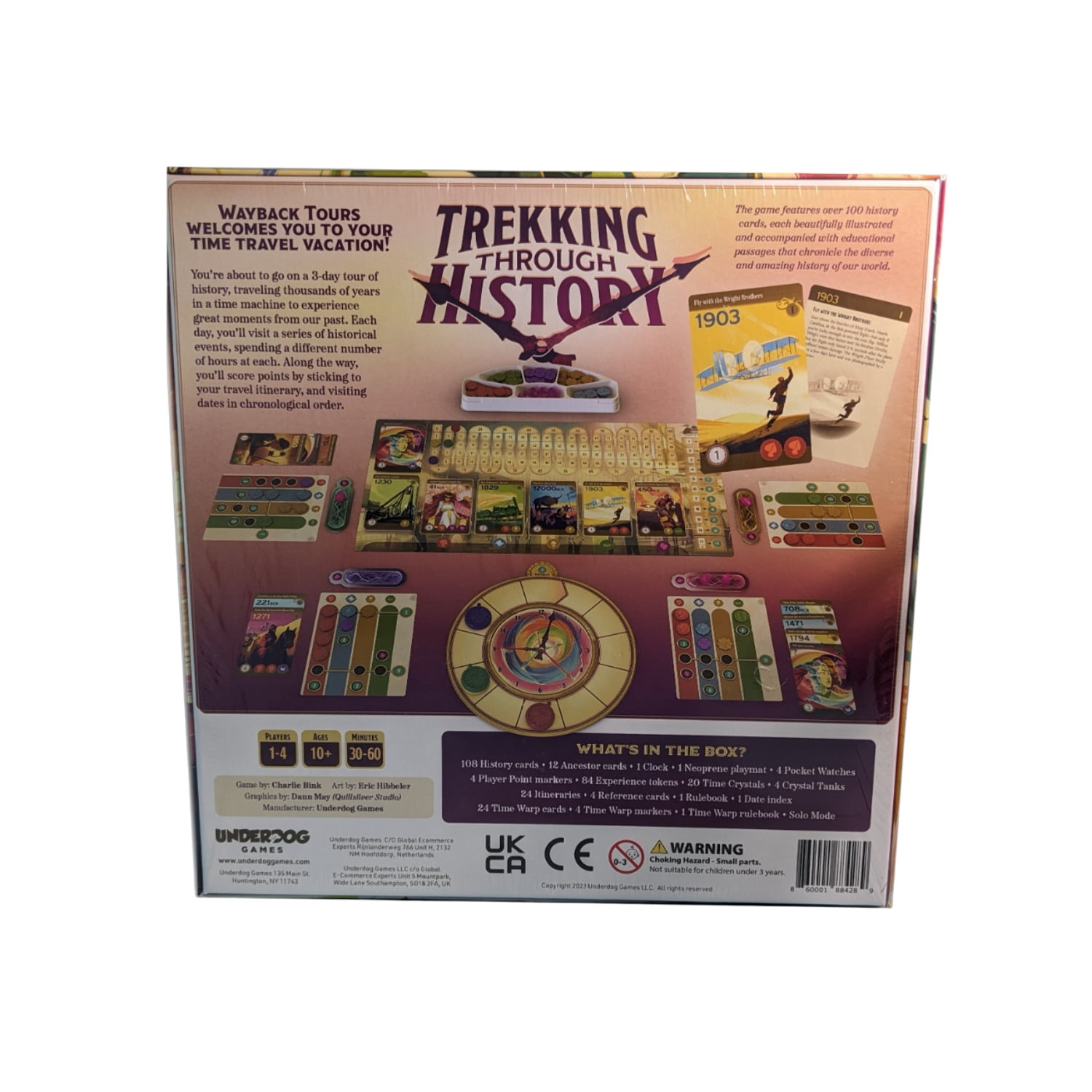 Trekking Through History Family Board Game for 2-4 Players by Underdog Games - Kickstarter Edition
