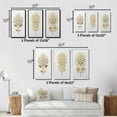 thumbnail image 4 of Designart "Golden Elegance Flower of Life II" Abstract Botanicals Wall Art Set Of 3 - Modern Gold Gallery Set For Office Decor, 4 of 6