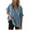 Blue, variant on VISALY Hoodie Oversized Sweaters Knitted Sweaters Ribbed Tops Solid Color Long Sleeved Casual Sweater Loose V Neck Tunic Tops with Pockets Casual Sweatshirts Casual Fall Outfits Plain Hoodies Black L
