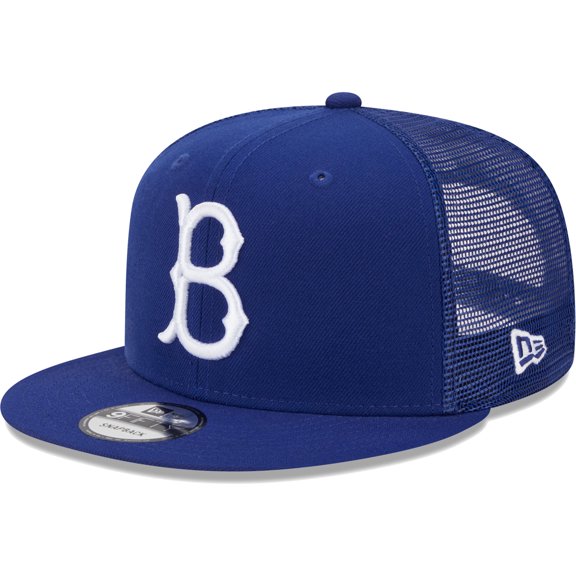 Men's New Era Royal Brooklyn Dodgers Cooperstown Collection Team Color Trucker 9FIFTY Snapback Hat