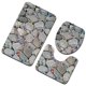 thumbnail image 3 of Juego de alfombras de baño con estampado de piedra 3D, alfombrillas de baño antideslizantes, alfombrillas decorativas para asiento de inodoro, alfombra 3 piezas seitruly JJ25267-06, 3 of 5
