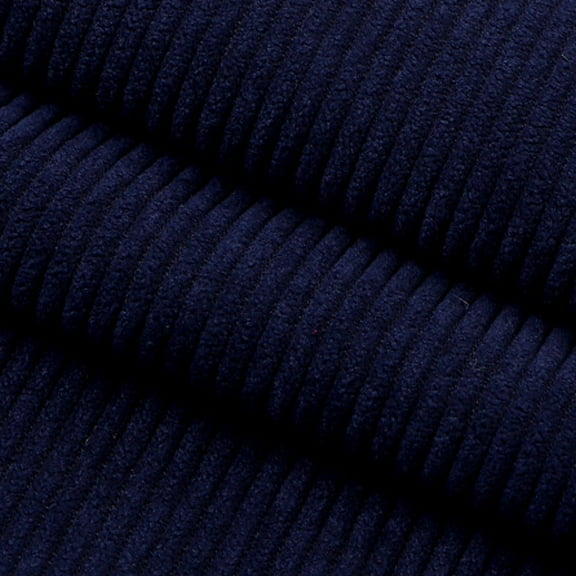 Yoetaun Durability Corduroy Fabric Solid Color Stripe Handmade Making Fabric Clothing for Furniture and Projects Navy Blue