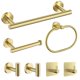 thumbnail image 1 of Juego de Accesorios Baño Dorado - 7Pcs Acero Inoxidable Accesorios para Baño - Toalleros y Anillo de Toallas, Portarrollos para Papel, 2 Gancho Adhesivo(Oro), 1 of 7