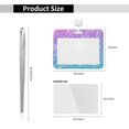 thumbnail image 3 of Cauagu Multicolor Glitter for ID Badge Holder,Badge Holder with Windows Key Card Work Badge Sleeve for Office/ Factory/ID Credit Cards/Proximity Key Cards, 3 of 7