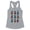 Heather Grey, variant on Retro Pineapple Print Tank Top Fitted Racerback Women's X-Large Heather Grey