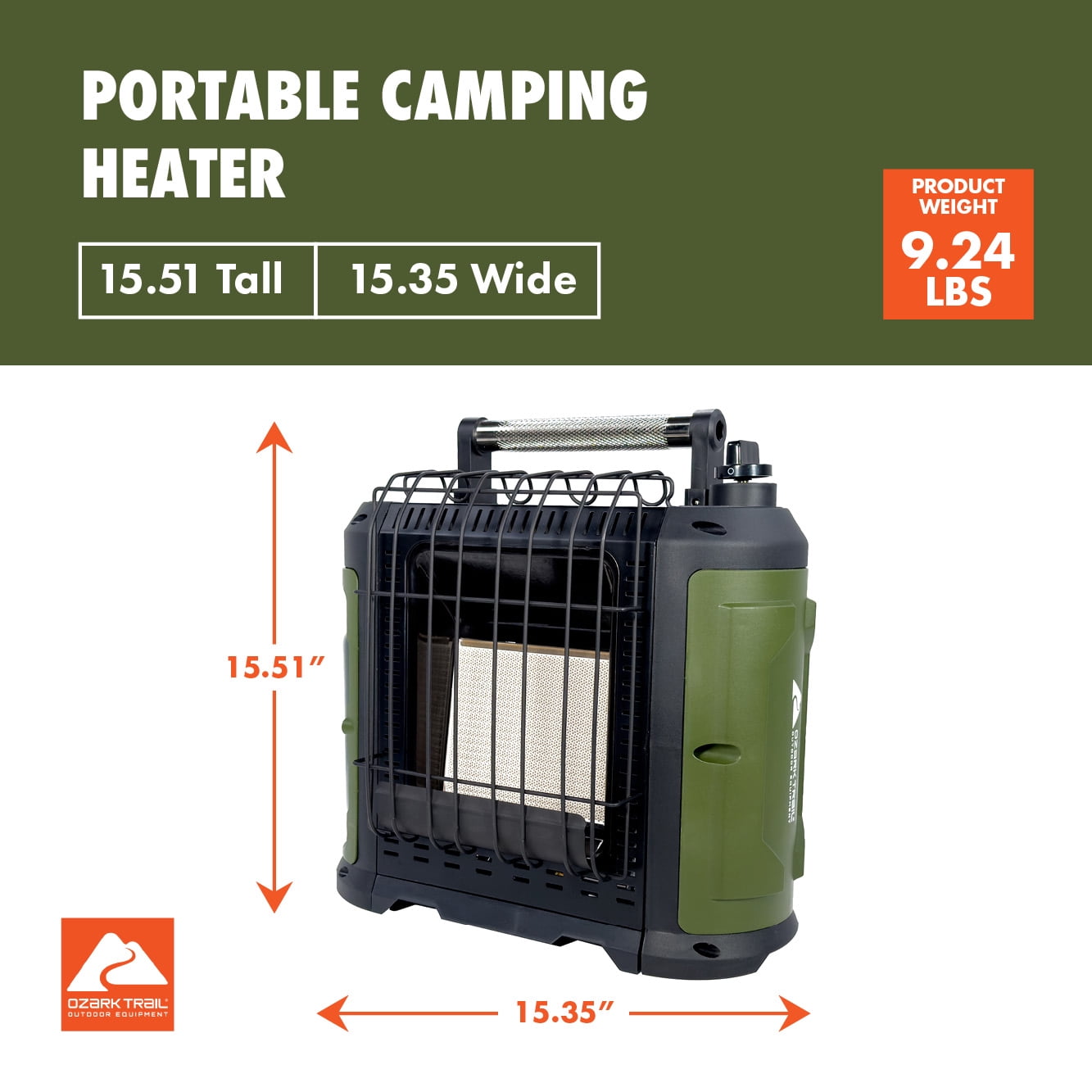 Ozark Trail 10,000 BTU Portable Propane Camping Heater