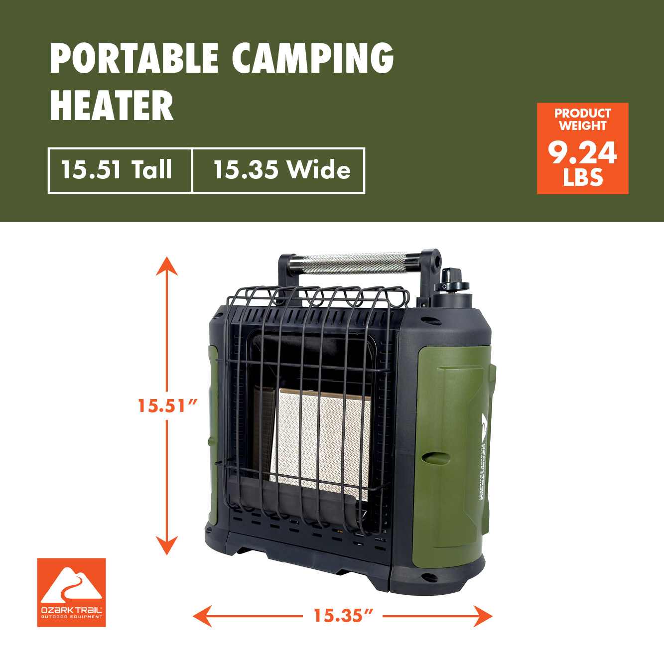 Ozark Trail 10,000 BTU Portable Propane Camping Heater photo 3