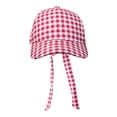 thumbnail image 4 of Wonder Nation Girls Baseball Hat, Red and White Gingham Print Tie Back, 4 of 5