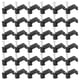 thumbnail image 1 of 100pcs media abrazaderas en negro J ganchos con clavos Soporte de tubería Abrazaderas de fijación, 1 of 7