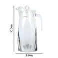 thumbnail image 2 of ACDANC Beverage Pitcher Hot Cold Pitcher Iced Tea Spout Cold Water Pitcher Milk With Handle Indoor Outdoor PC And Lid Cafe Juice Jug White, 2 of 7