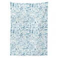 thumbnail image 3 of Ambesonne Science Tablecloth Rectangular Table Cover, Physics Themed Drawing, 60"x84", Blue Pale Blue, 3 of 4