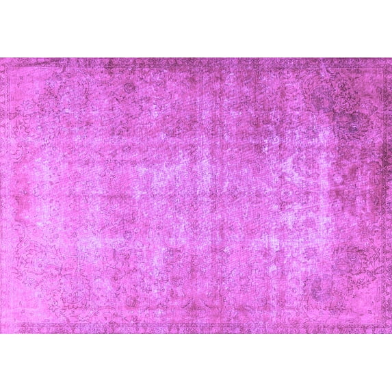 Ahgly Company Machine Washable Indoor Rectangle Persian Purple Traditional Area Rugs, 2' x 4'