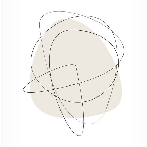 Trademark Fine Art Oju Design  Beige Circles Canvas Wall Art