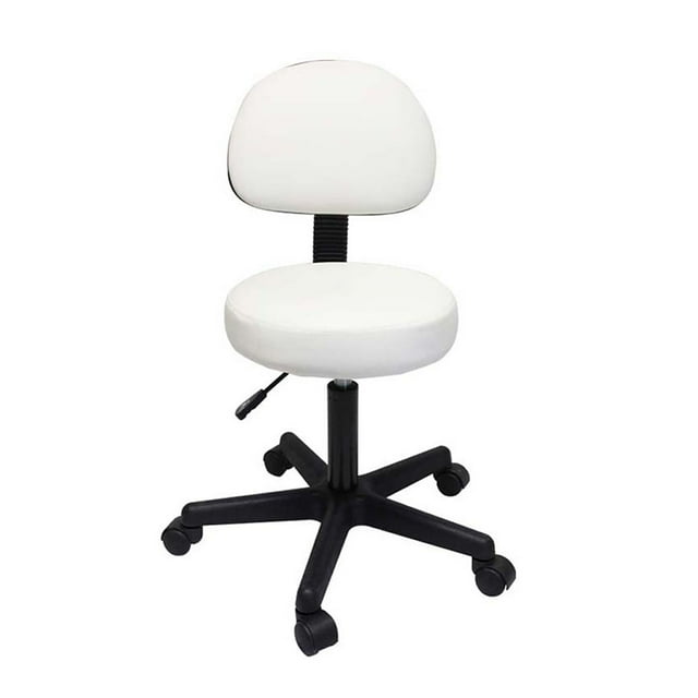 Banco Taburete Vanlig Ask con Respaldo color Blanco para Spa/Consultorio Vanlig Banco Blanco ASK