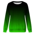 thumbnail image 4 of Spring Tops for Women Viikei Womens Sweatshirts Crew Neck,Long Sleeve Tops for Women Dressy,Women Long Sleeves Casual Gradient Printing Crewneck Pullover Sweatshirt Tunic Tops Green S, 4 of 4