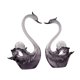 thumbnail image 3 of 2 estatuas de pareja de cisnes para decoración de mesa, centro de mesa moderno, colección de regalo de resina Gris, 3 of 9