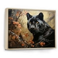 thumbnail image 2 of Designart "Black Panther composition Of Nature" Animals Floater Framed Canvas Print, 2 of 7