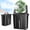 Green, variant on JINLICTE 9L Bucket Portable Misting Fan for Outdoors Patios, 20000mAh Rechargeable Battery Operated Camping Fan for Fishing/Travel/Golf/Tent/Office