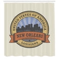 thumbnail image 3 of Ambesonne New Orleans Shower Curtain, Louisiana City View, 69"Wx75"L, Multicolor, 3 of 3