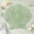 thumbnail image 2 of Better Trends Seashell Bath Rug, 100% Cotton Cute Beach Theme Bathroom Mat, Soft & Absorbent, Reversible, Washable Foot Mat, Sage Sea Decor for Kids & Home, 25" x 28" Marilyn Collection, 2 of 4