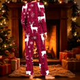 thumbnail image 4 of successthop Christmas Pajamas for Women 2 Piece Reindeer Long Sleeve Snowflake Tops Holiday Pants Merry Loungewear, 4 of 5
