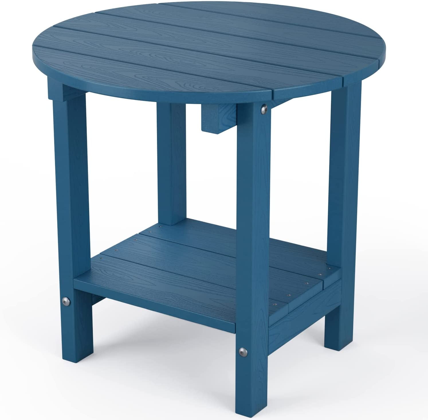 Round Outdoor Side Table Adirondack Tables 18 Inch Chairside End Tables